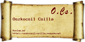 Oszkocsil Csilla névjegykártya